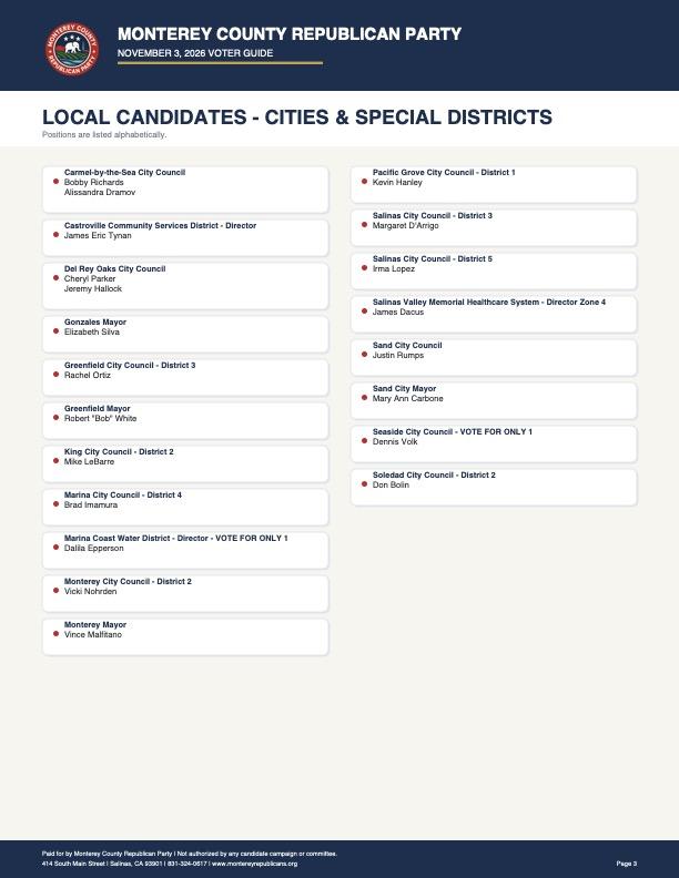 Republican Voter Guide 2026