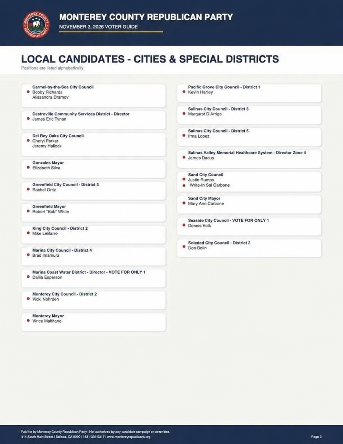 Republican Voter Guide 2026